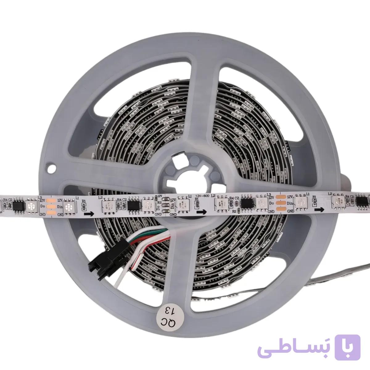 ریسه نواری RGB رونده 5050 بالاترین کیفیت | رول 5 متری 12 ولت — تصویر 1