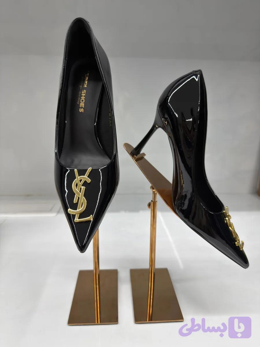کفش زنانه مجلسی مشکی برند یونای _ ysl