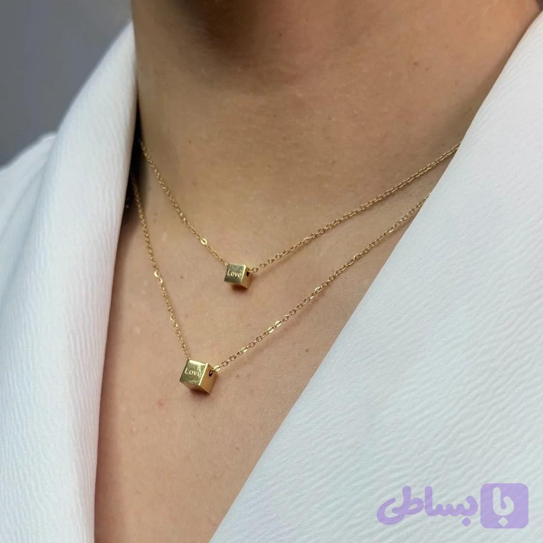 گردنبند دولاین مدل لاو
