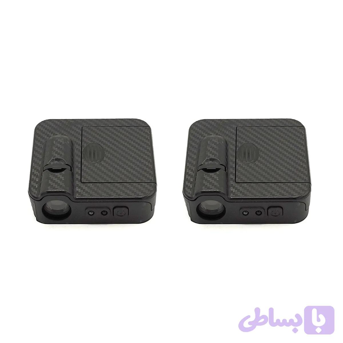 چراغ لوگو زیر درب خودرو وایرلس طرح کربن مناسب تویوتا (بسته دو عددی) — تصویر 1