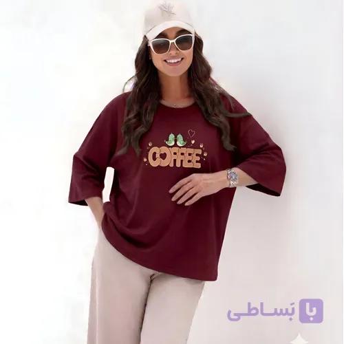 تیشرت زنانه مدل نخ پنبه فری سایز 44 تا 52 مناسب استفاده روزمره