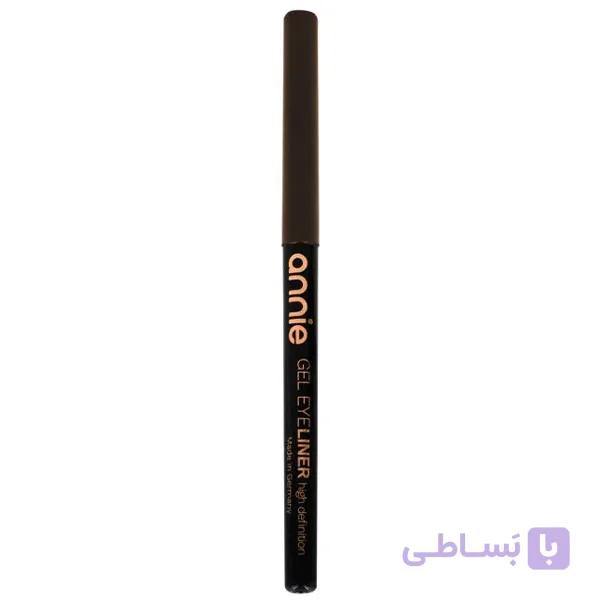 مداد چشم پیچی ژله ای ضد آب قهوه ای آنی Annie Gel Eyeliner 24 Waterproof Brown — تصویر 1