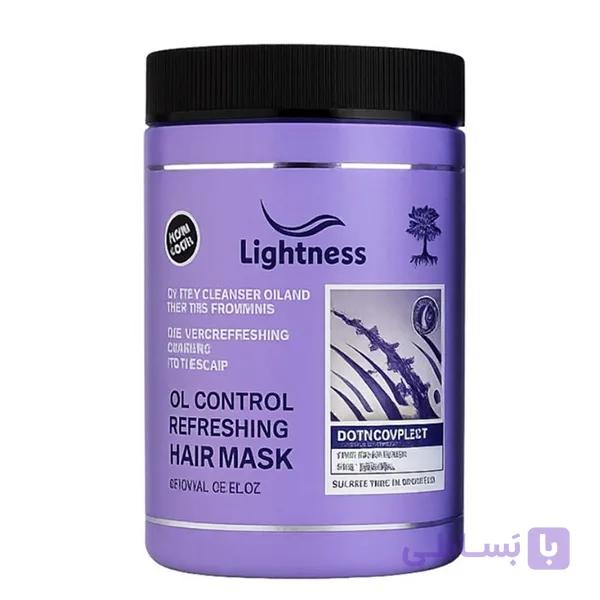 ماسک مو بدون سولفات کنترل کننده چربی لایتنس Lightness Oil Control Refreshing Hair Mask Biotin 1000Ml — تصویر 1
