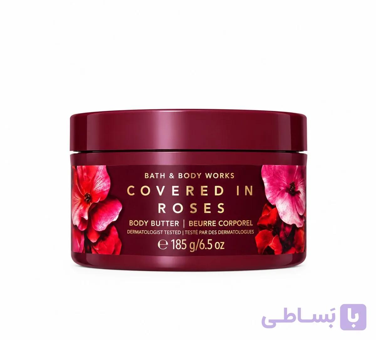 کره بدن کاور این رز بث اند بادی ورکس Bath & Body Woks Body Butter Covered In Roses 185g — تصویر 1