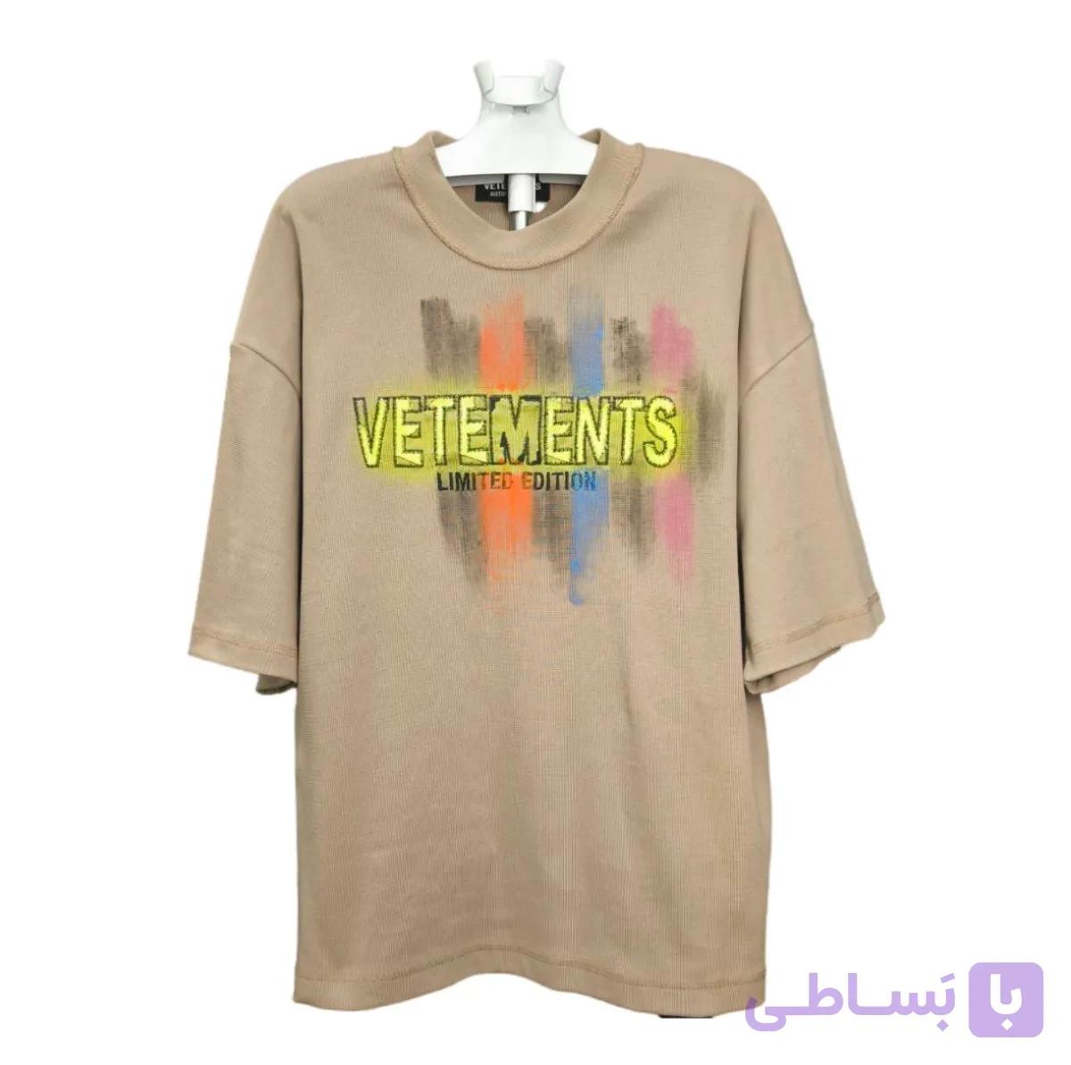 تیشرت لانگ باکسی مردانه (VETEMENTS) طرح برجسته