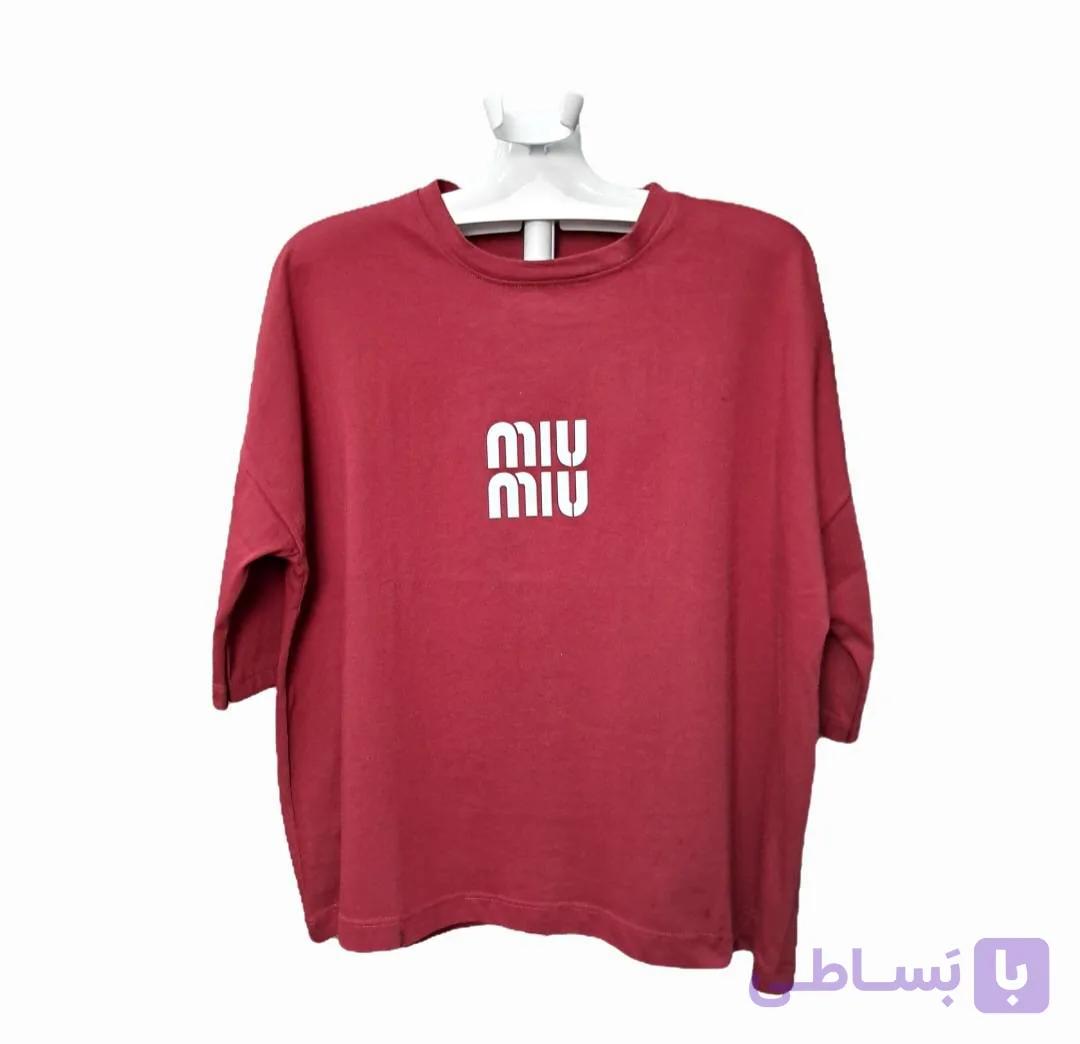 تیشرت باکسی زنانه فری سایز (miu miu)