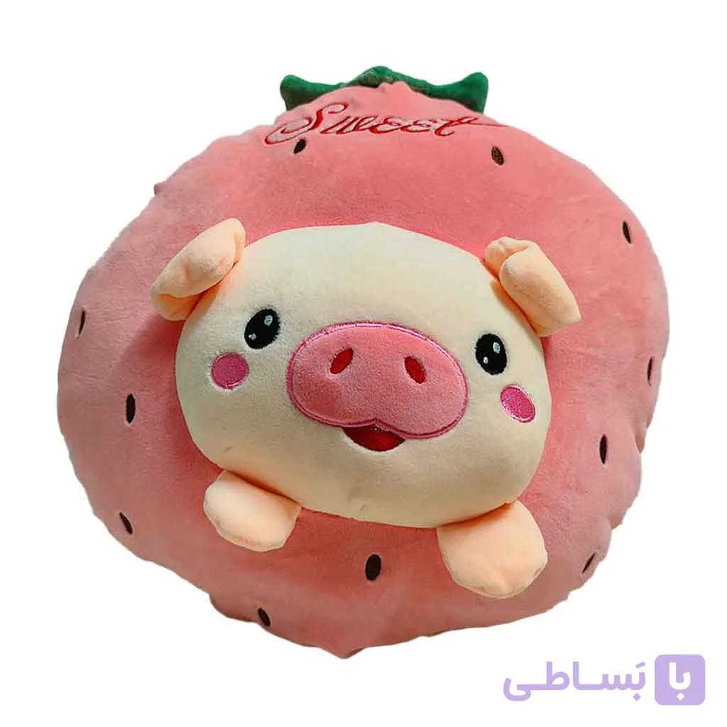 عروسک دراگون فروت طرح خوک بالشتی پتو دار 50 سانتی | Pig Pillow — تصویر 1