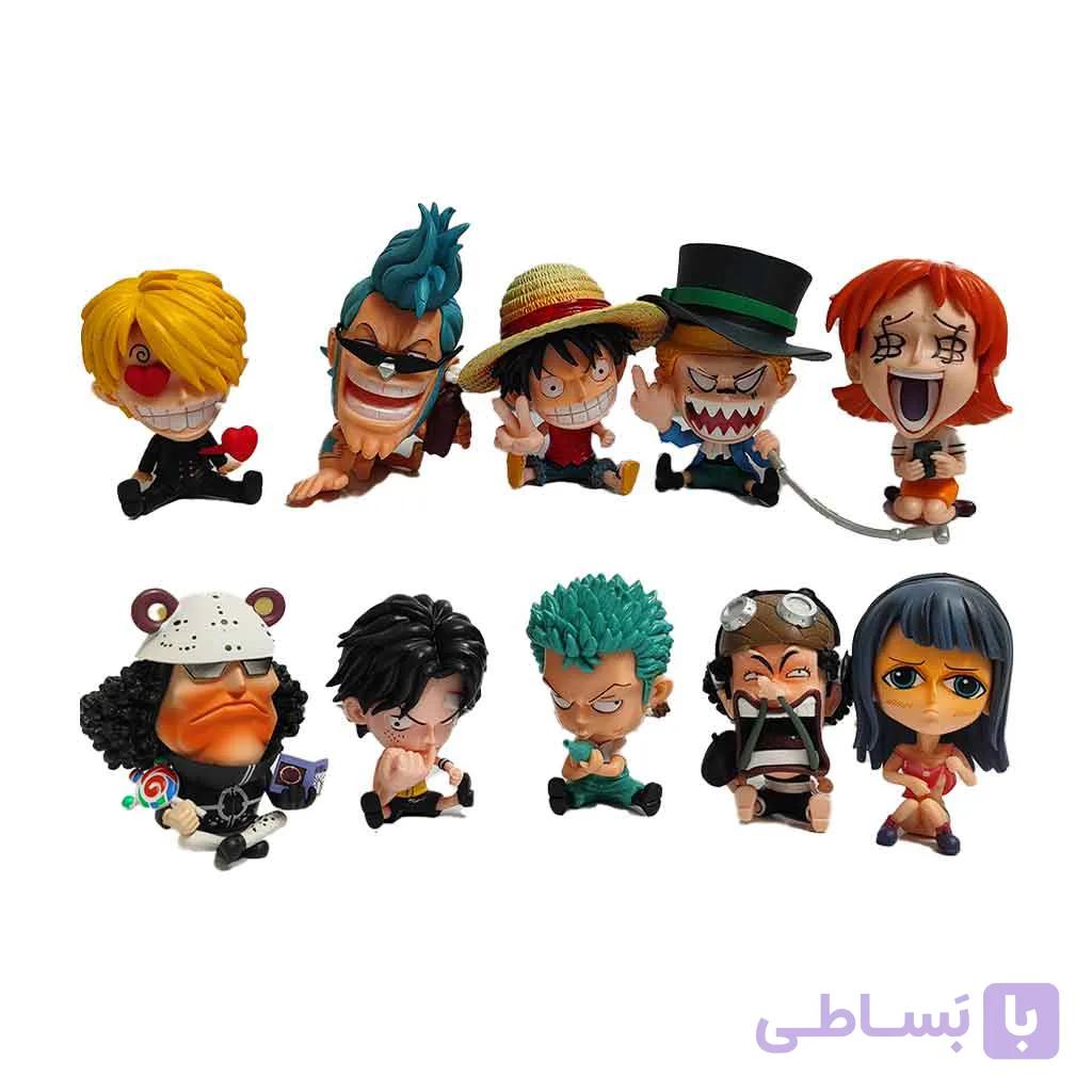 اکشن فیگور وان پیس نشسته 10 عددی | One Piece 10 pieces — تصویر 1