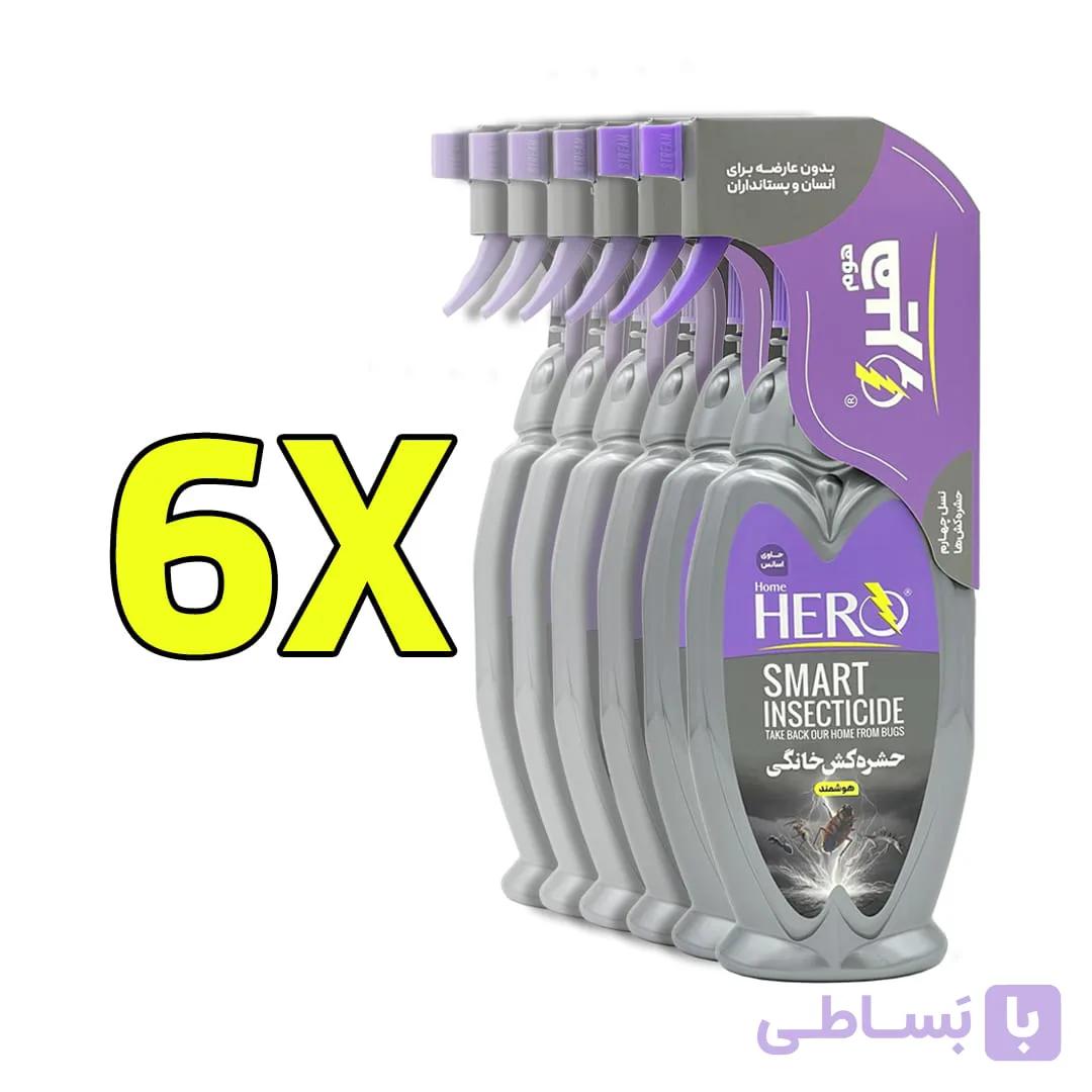 اسپری حشره‌کش هوم هیرو سری جنرال بسته ۶ عددی — تصویر 1