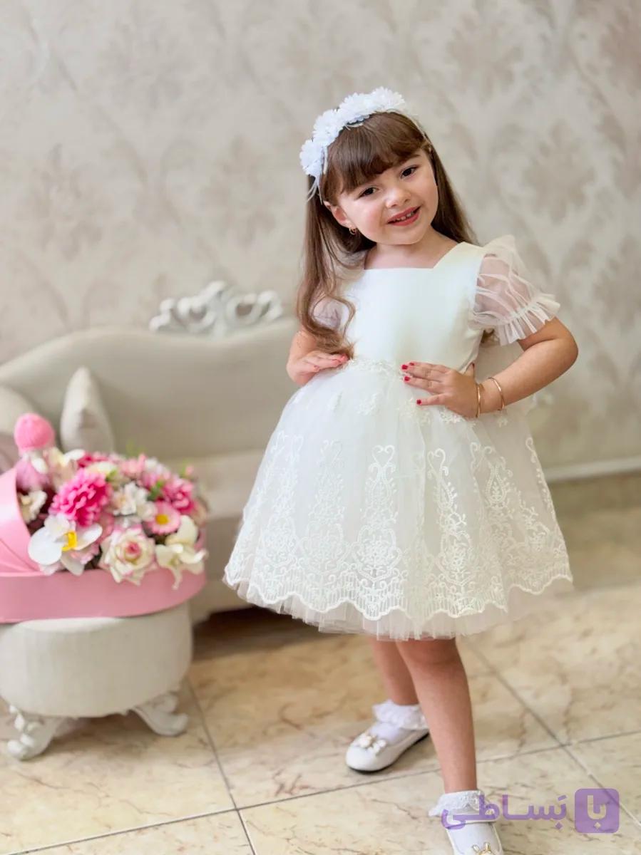 پیراهن پرنسسی دخترانه گلسا