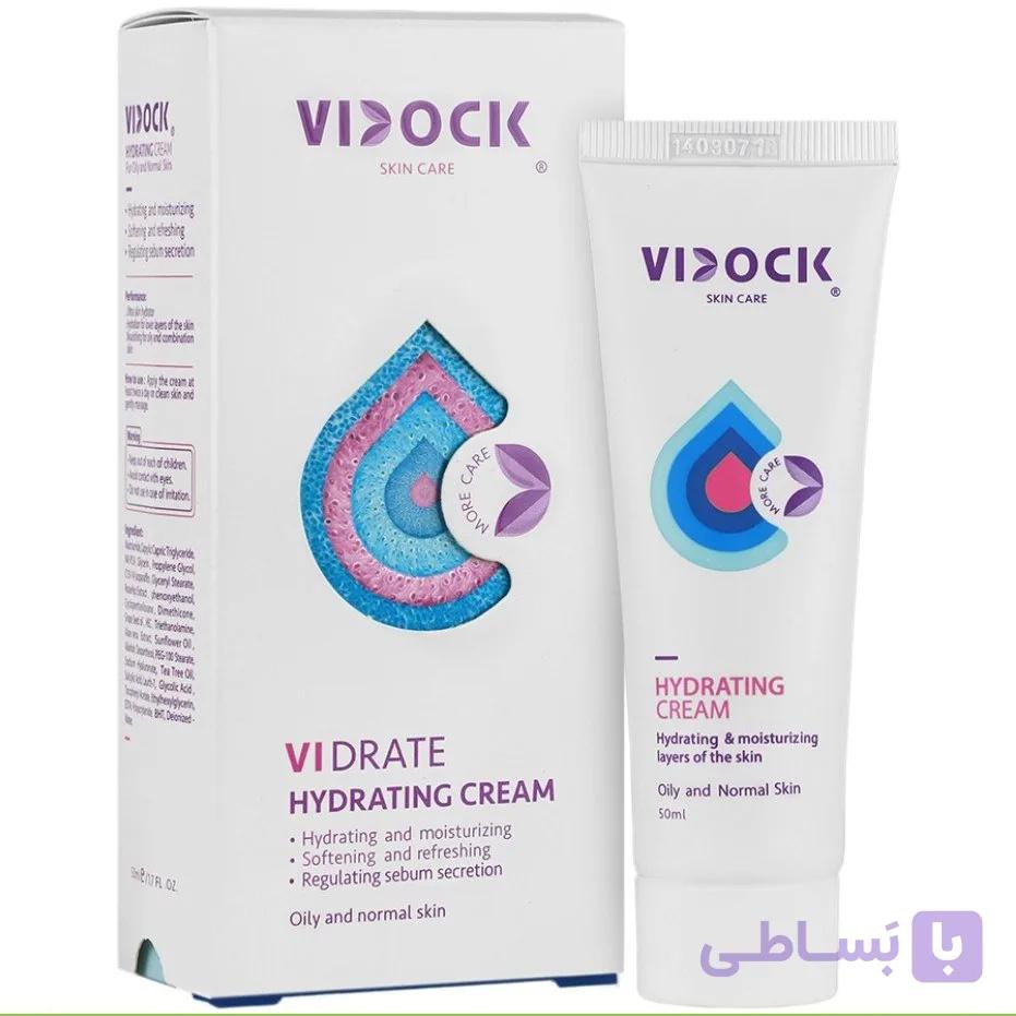 ویدک کرم آبرسان مدل Vidrate مناسب برای پوست چرب حجم ۵۰ میلی لیتر
