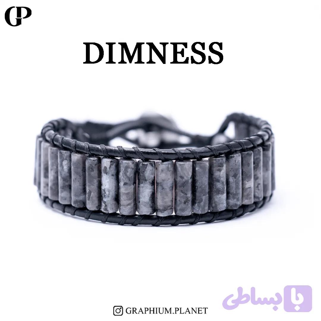 دستبند Dimness با سنگ لایروکیت و بندچرم