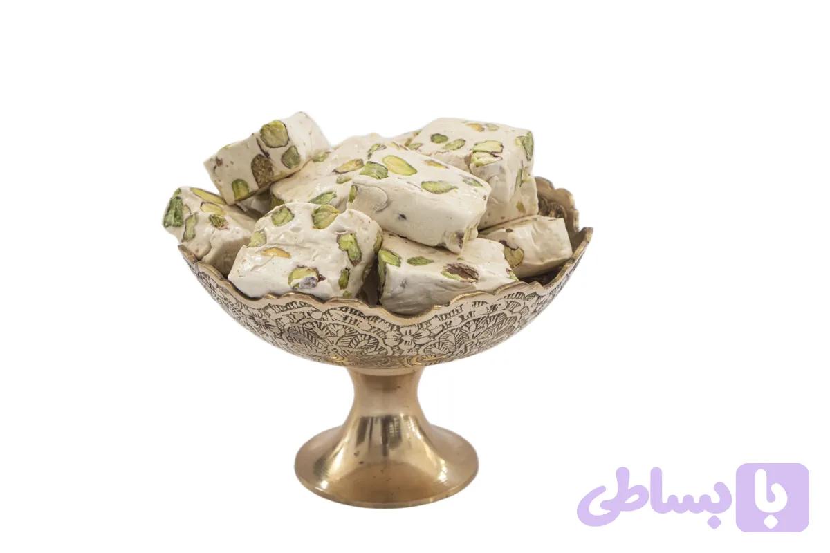 گز 40% فله ای حاوی انگبین – مغز پسته 1000گرم — تصویر 1