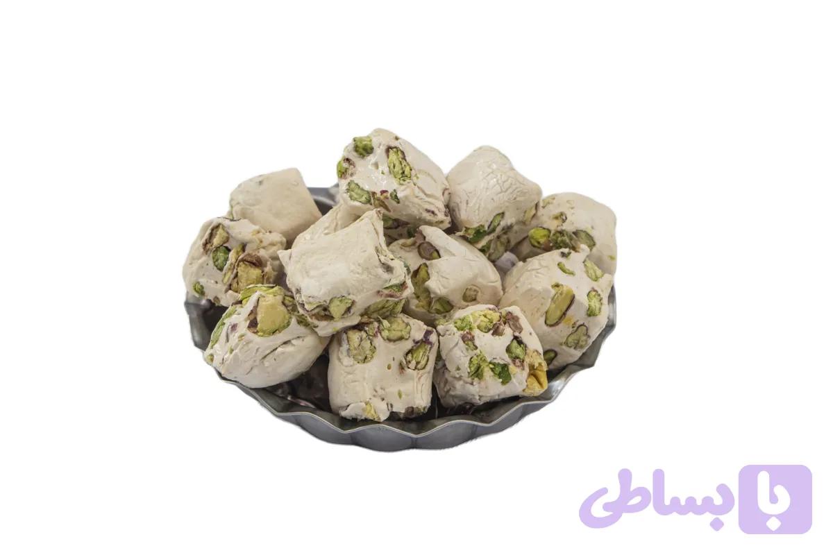 گز 22% فله ای حاوی ترنجبین – مغز پسته 1000 گرم — تصویر 1