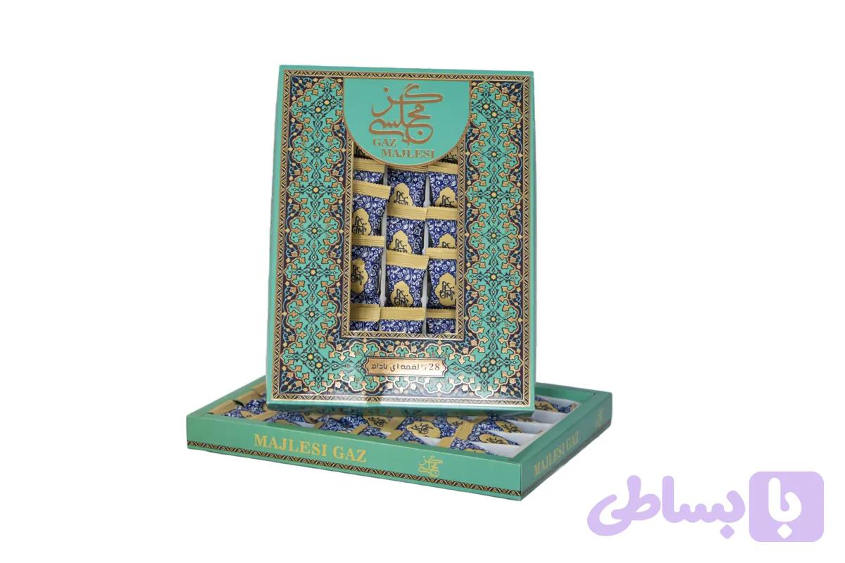 گز لقمه ای 28% بادام ویترینی 300 گرم — تصویر 1