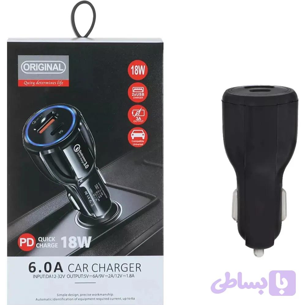 شارژر فندکی تسکو مدل TE-348 | توان ۱۸ وات فست شارژ