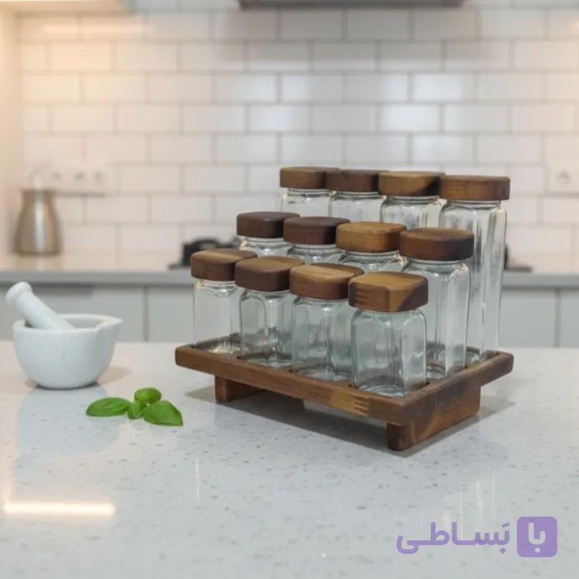 ست جاادویه ۱۲ پارچه همراه با استند چوبی