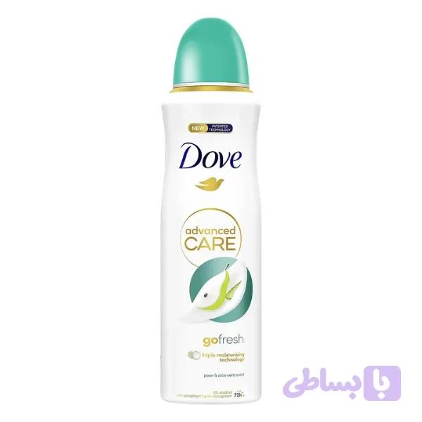 اسپری ضدتعریق داو ادونسد کر با رایحه گلابی و آلوئه ورا حجم ۲۵۰ میلی‌لیتر (Dove)