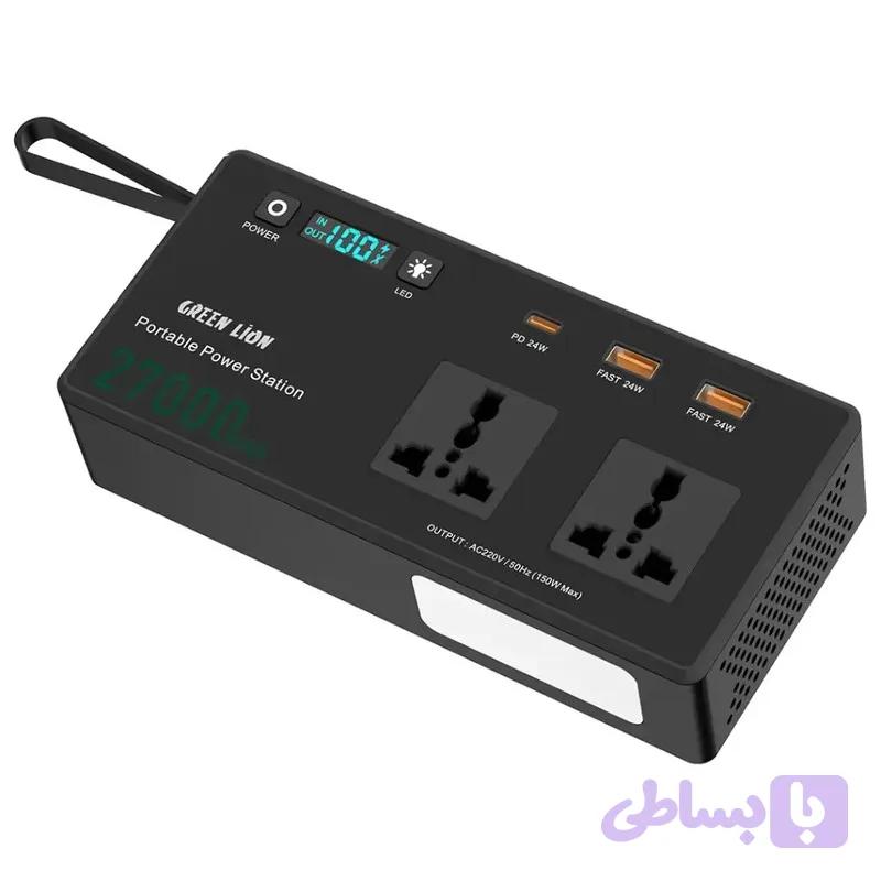 پاور استیشن گرین لاین مدل GNVTMTE27PBBK ظرفیت 27000 میلی آمپر ساعت