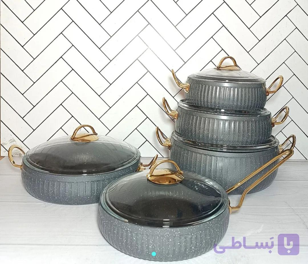 سرویس قابلمه 10پارچ سلین گرانیت اویز