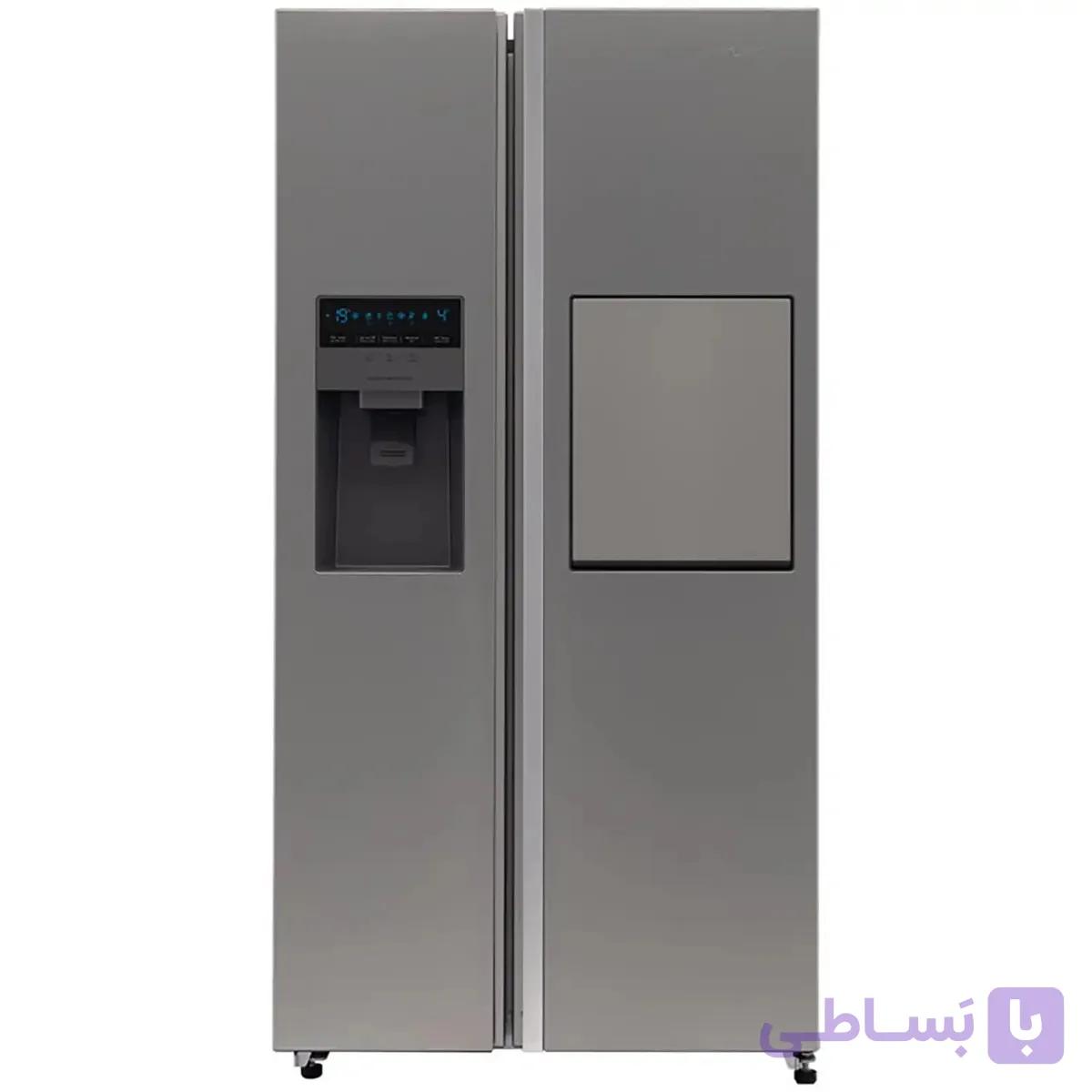 یخچال و فریزر ساید بای ساید 32 فوت اسنوا مدل S2Di-M210-S نقره ای
