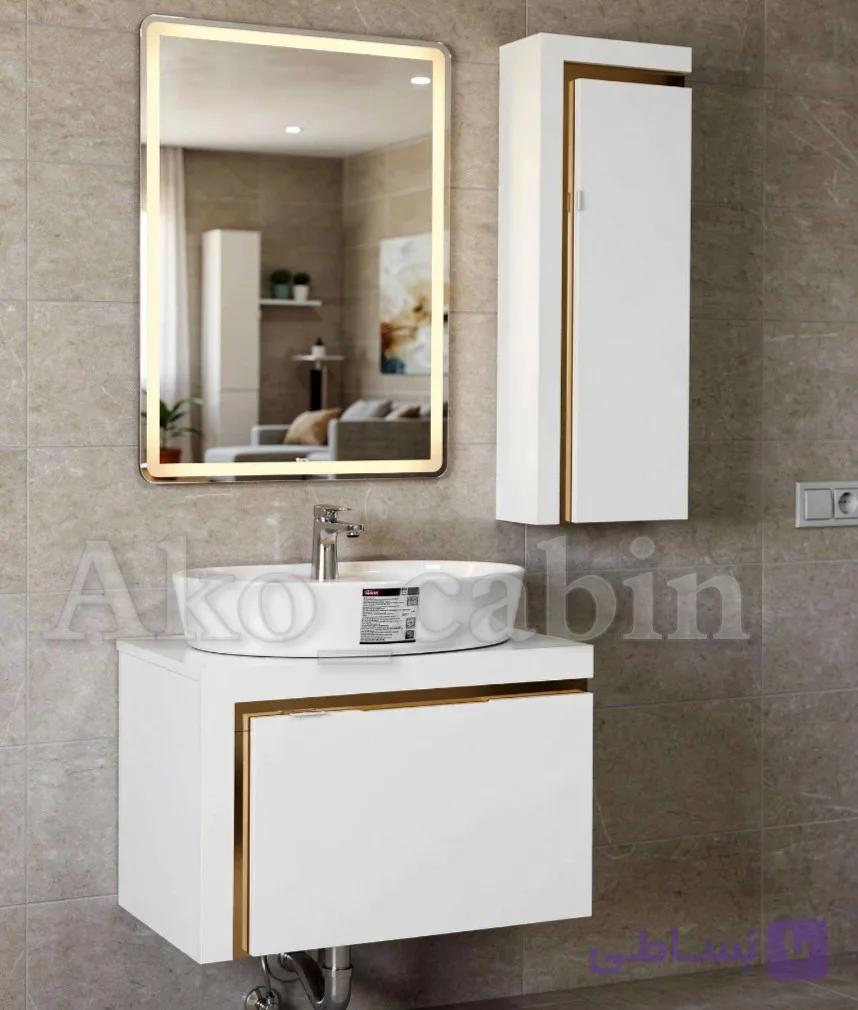 روشویی کابینت دار ژوپیتر چوب60 سانت