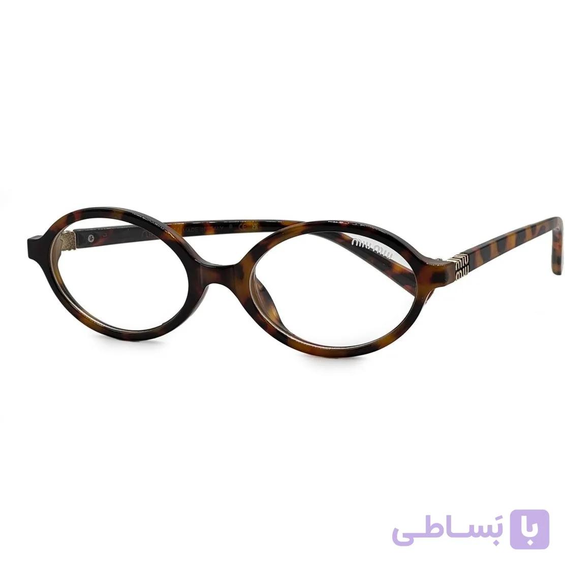 عینک طبی میو میو مدل AT-SM04Z و GS-SM04Z مشکی و پلنگی (بلوکات) — تصویر 1