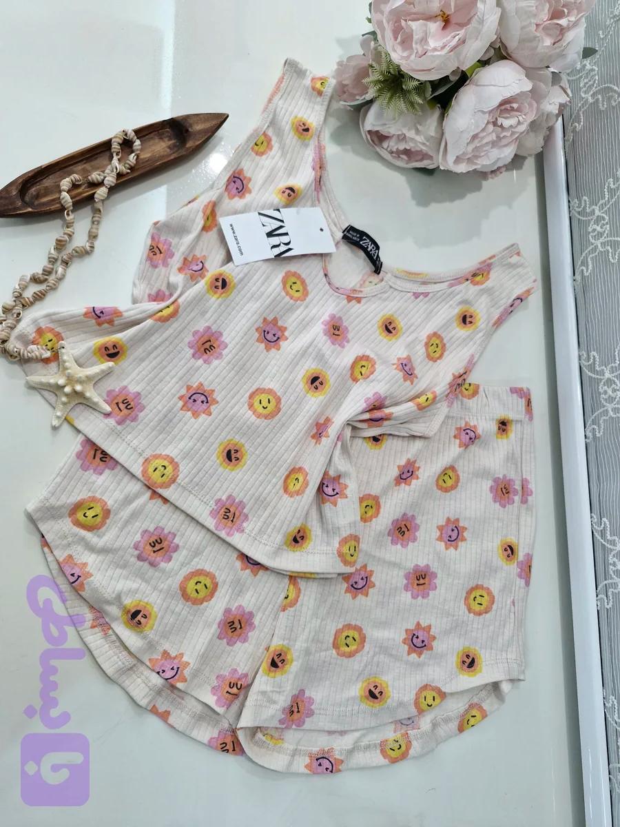 کراپ شلوارک کبریتی زارا وارداتی | لباس راحتی خانگی | سایز ایکس لارج