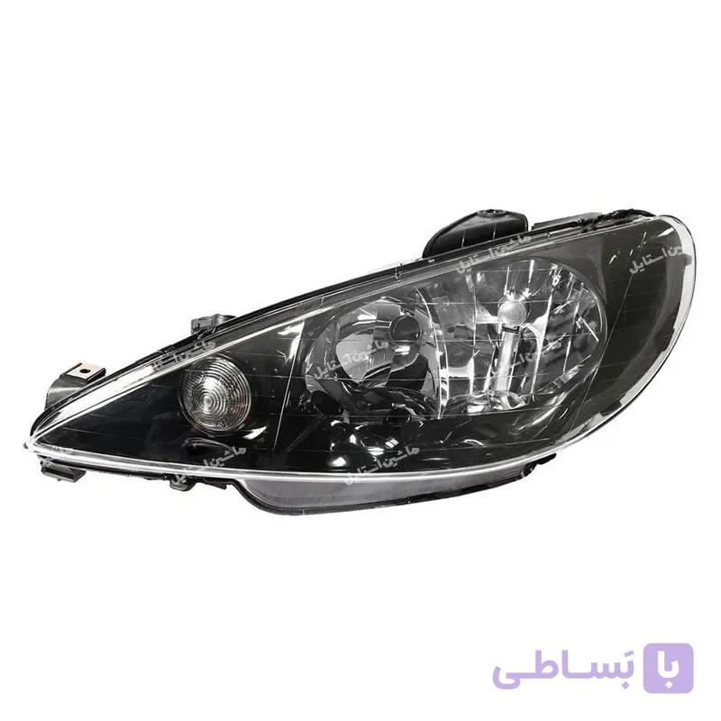 چراغ جلو پژو 206 داخل مشکی مارک مدرن (پکیج جفتی فابریک و اسپرت)