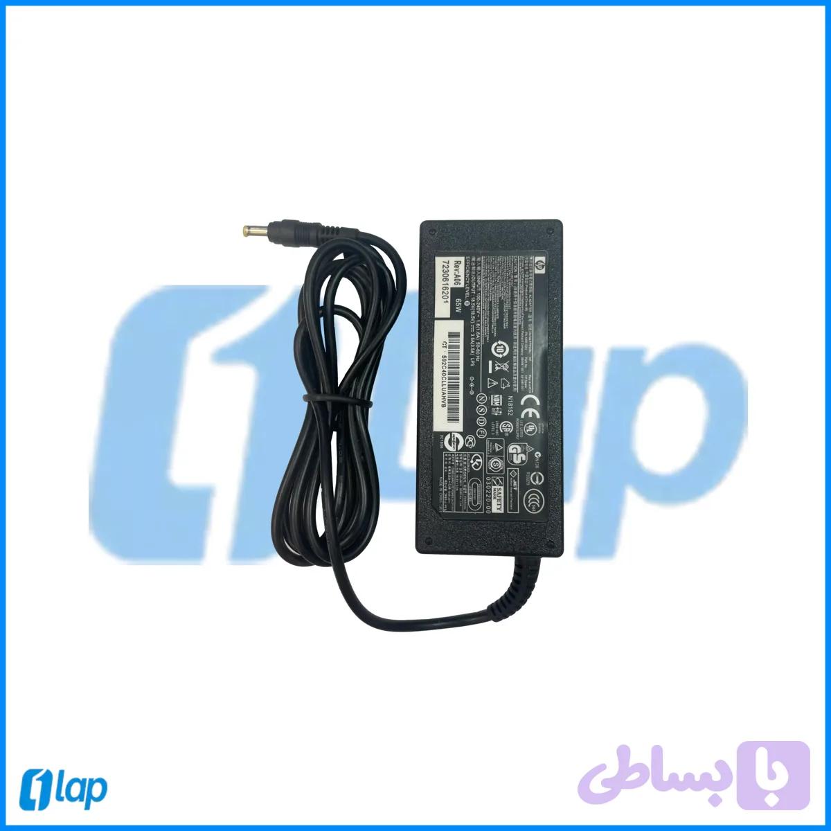 آداپتور لپتاپ اچ پی سوکت گرد HP 19.5v-3.33A — تصویر 1