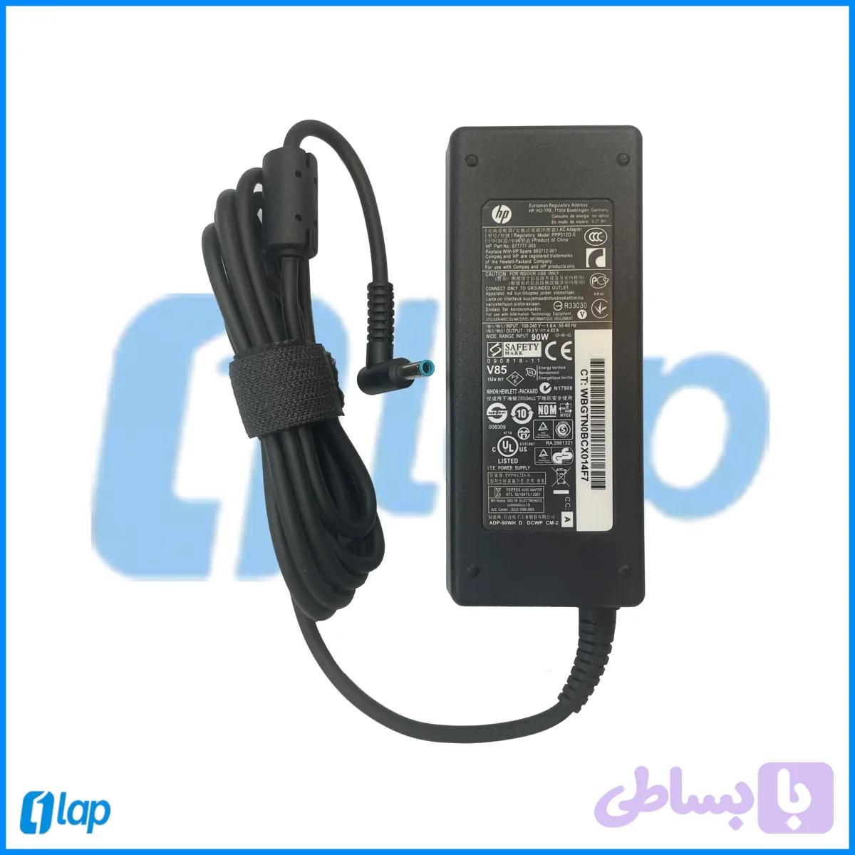 آداپتور لپتاپ اچ پی سرآبی HP 19.5v-4.62A 90w — تصویر 1