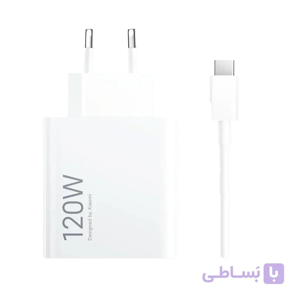 شارژر دیواری اورجینال ۱۲۰ وات شیائومی به همراه کابل (پک‌دار)