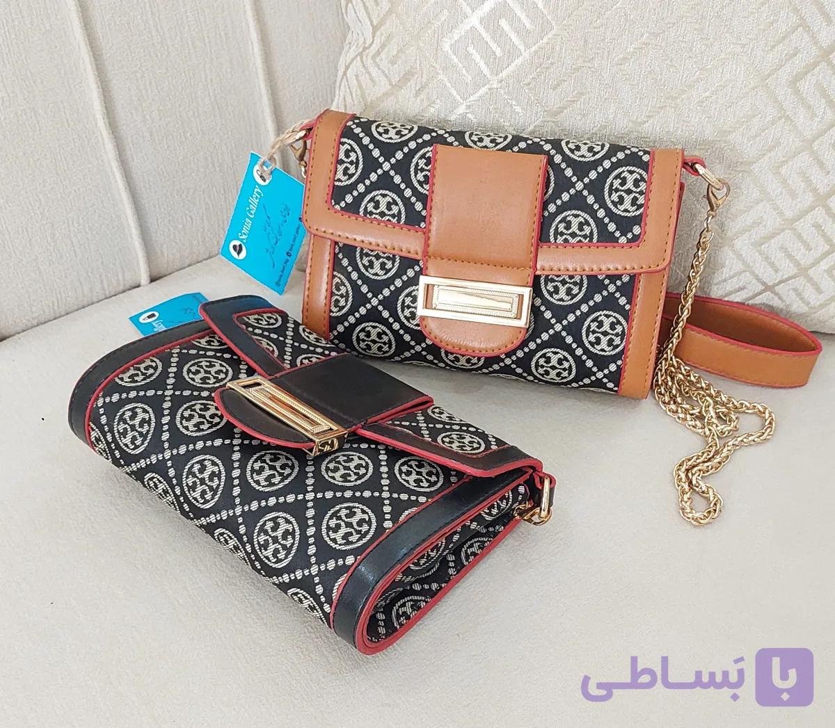 کیف دخترانه پاسپورتی زبانه دارطرح مارک