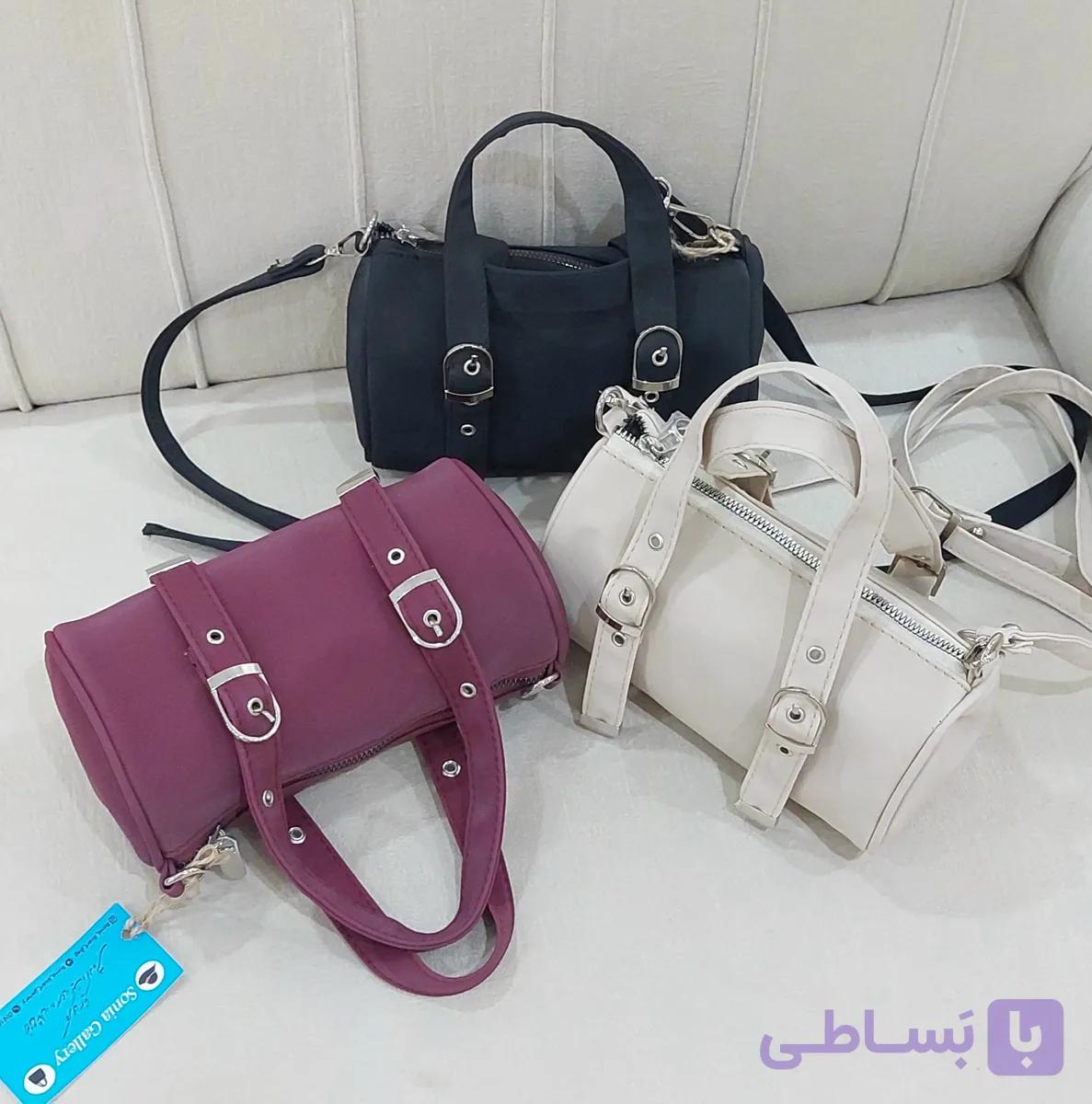 کیف دخترانه استوانه ای جنس نانسی دسته وبند قابلیت تنظیم