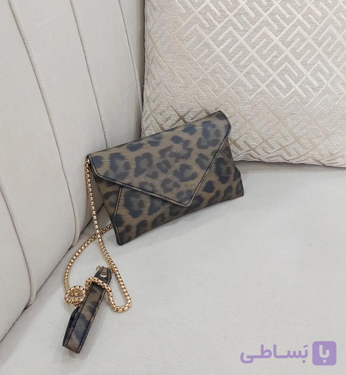 کیف پاکتی زارا طرح پلنگی