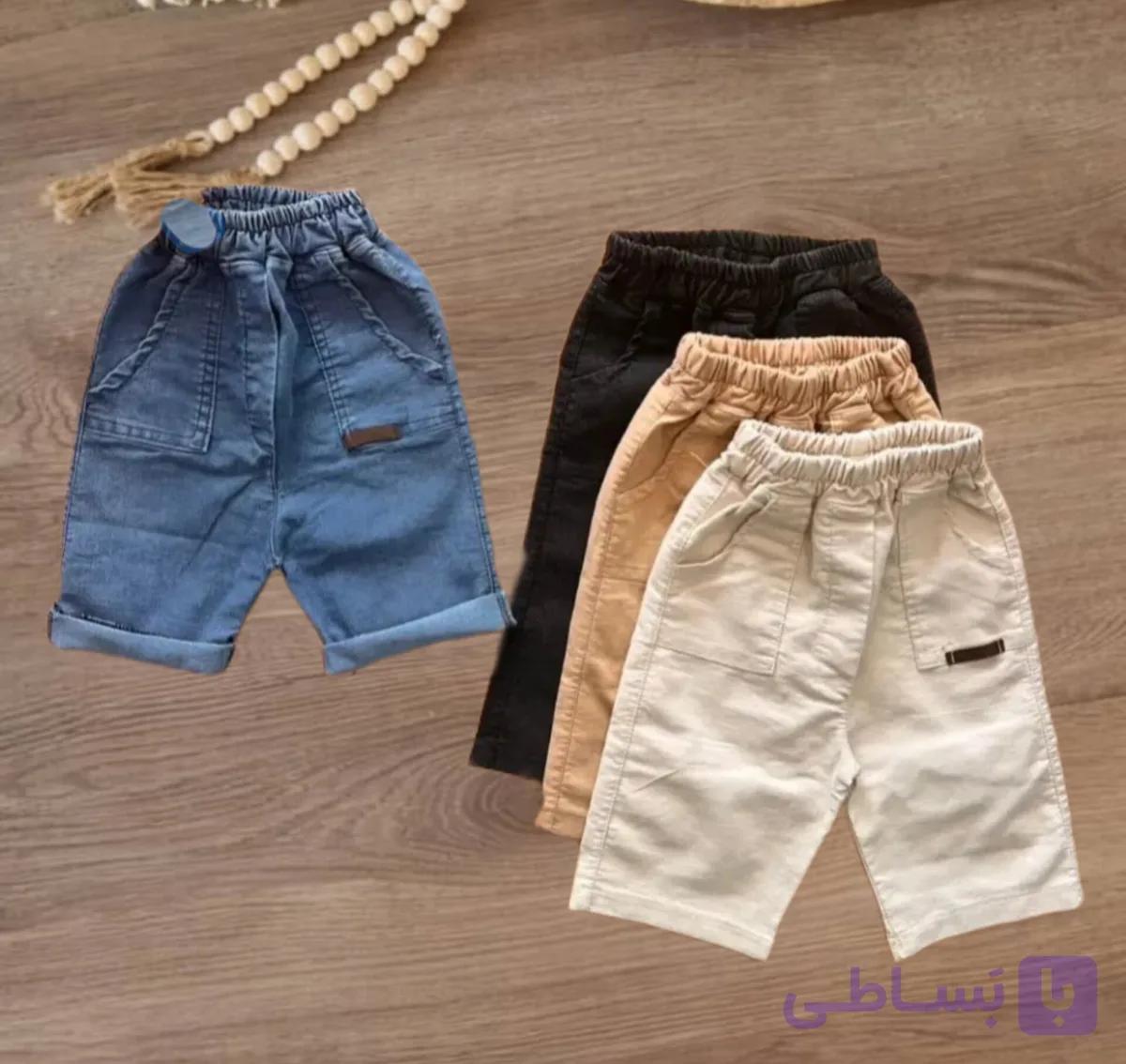 شلوار کتان طرح لی بچگانه