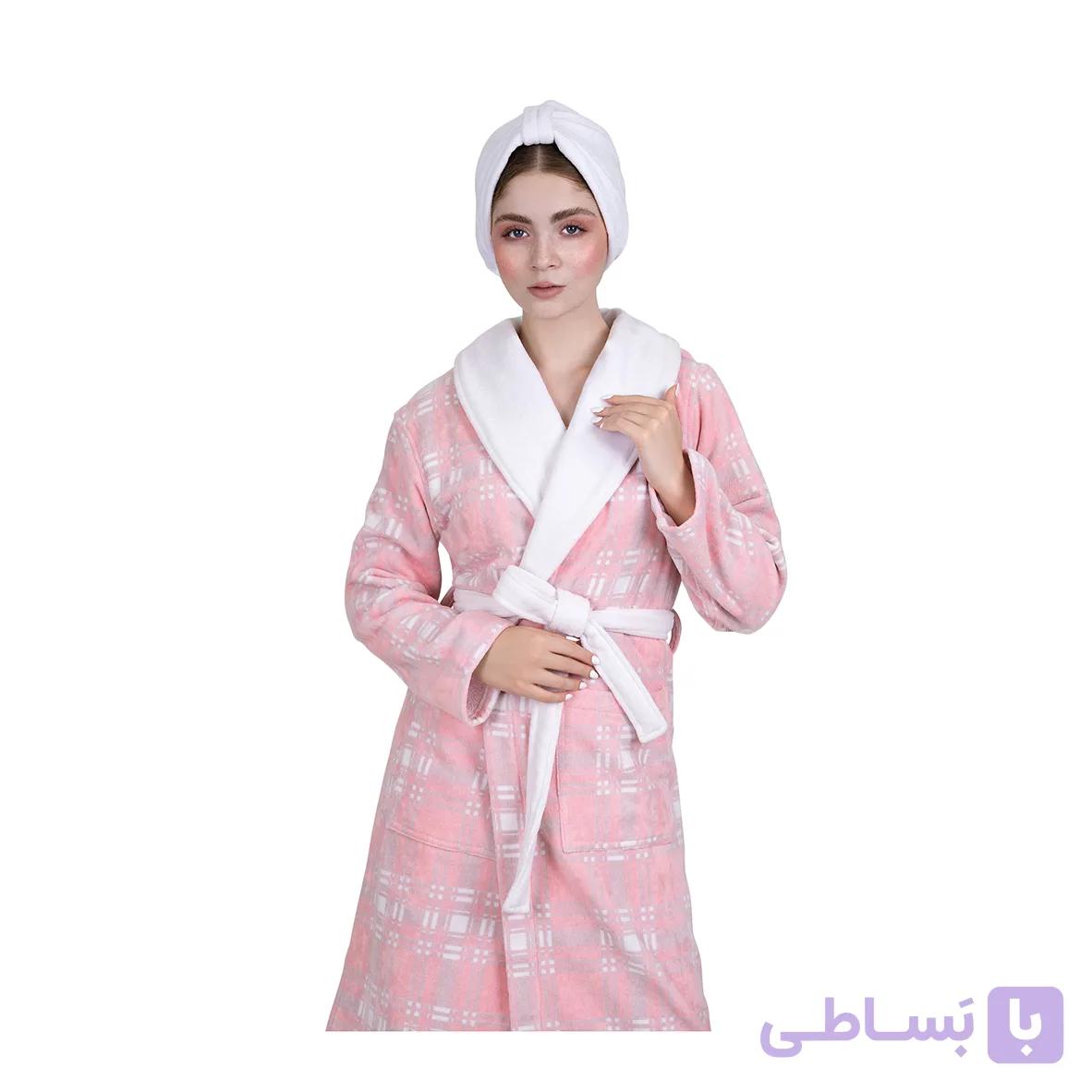 حوله پالتویی تنپوش طرح ماکان صورتی پودیران