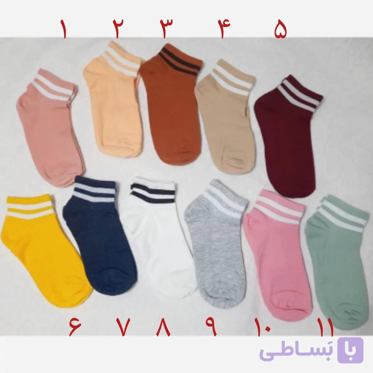 جوراب  مچی دو خط نخ پنبه