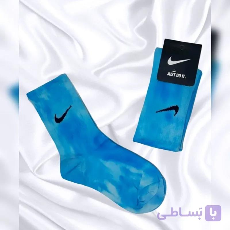 جوراب ساقدار نایکی آبی فیروزه ای