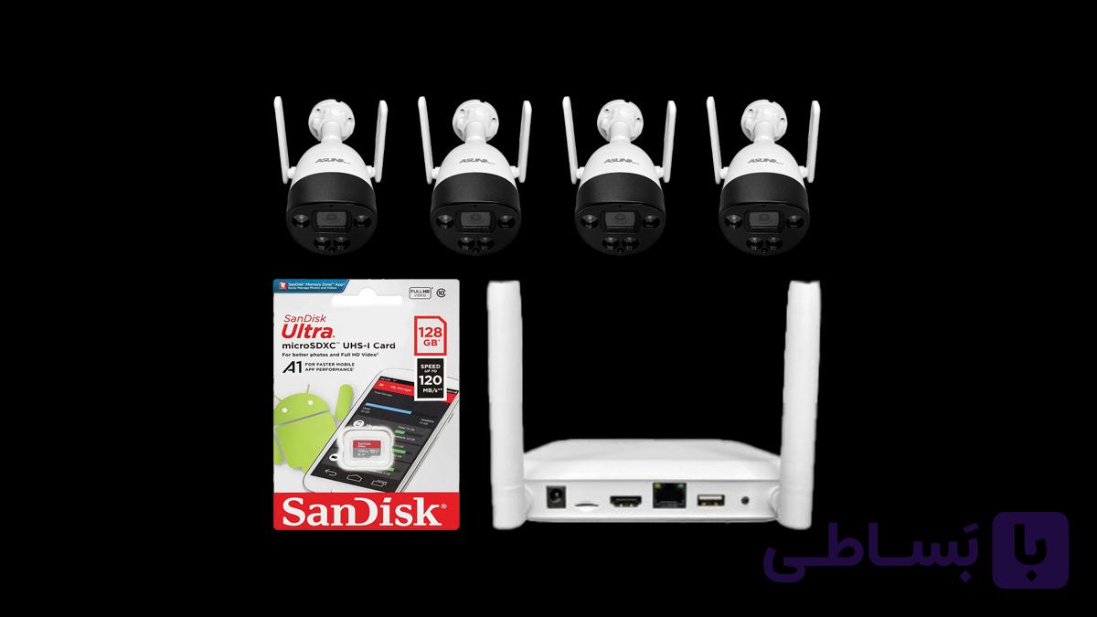 پکیج دوربین مدار بسته بیسیم هشت عددی فضای خارجی ثابت — تصویر 1