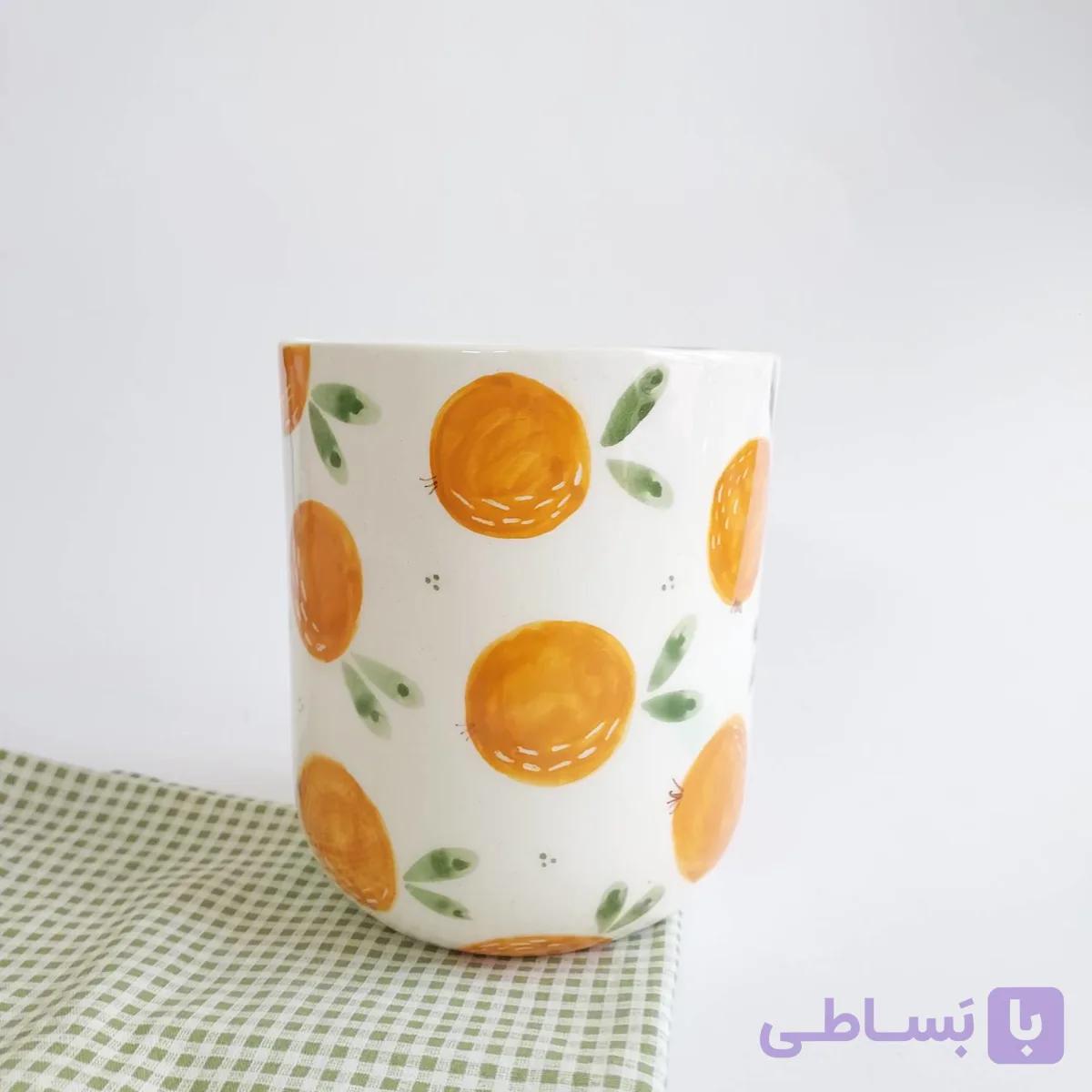 گلدان سرامیکی دست ساز – طرح پرتغالی — تصویر 1