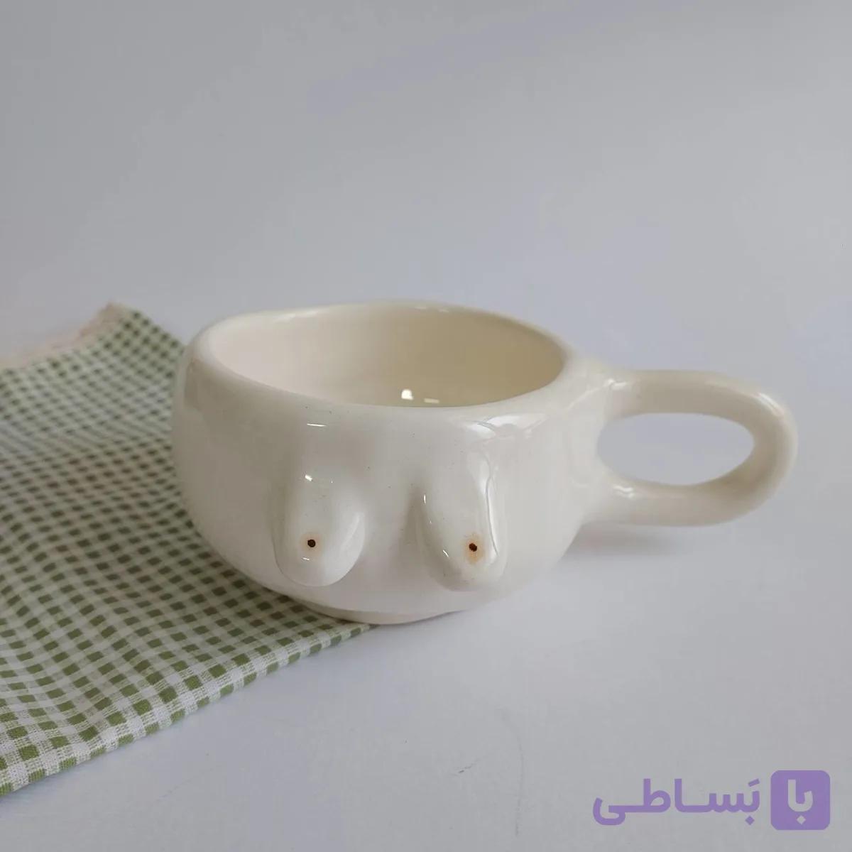 ماگ سرامیکی دست ساز – طرح آناتومی – کد ۱ — تصویر 1