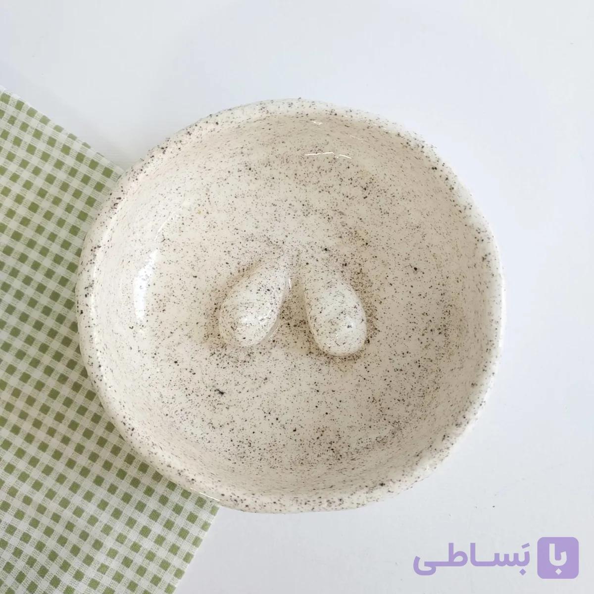 کاسه تنقلات خوری سرامیکی دست ساز – طرح ممه — تصویر 1