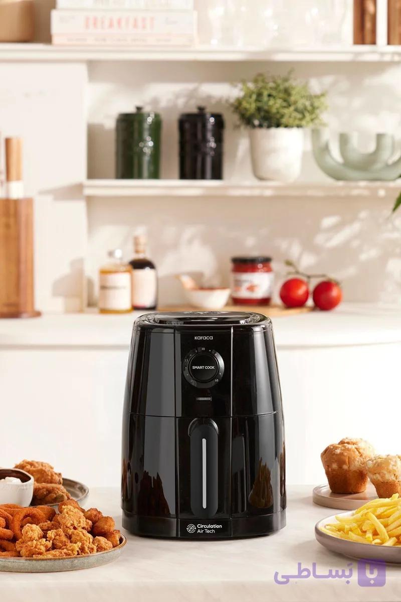 هواپز و سرخ کن دو نفره کاراجا مدل Smart Cook مشکی — تصویر 1