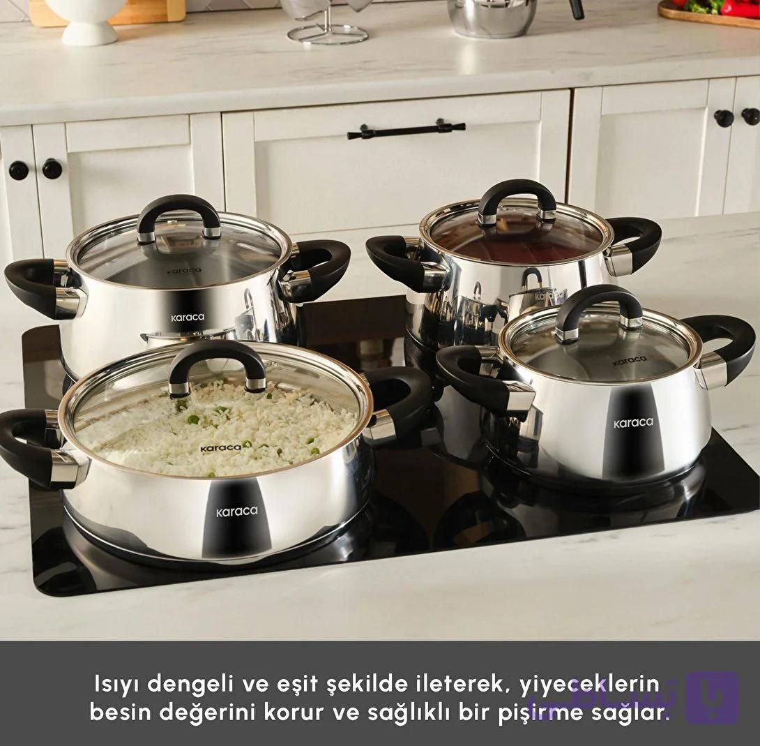 سرویس قابلمه 8پارچه کاراجا مدل Tokyo PowerSteel 316 — تصویر 1