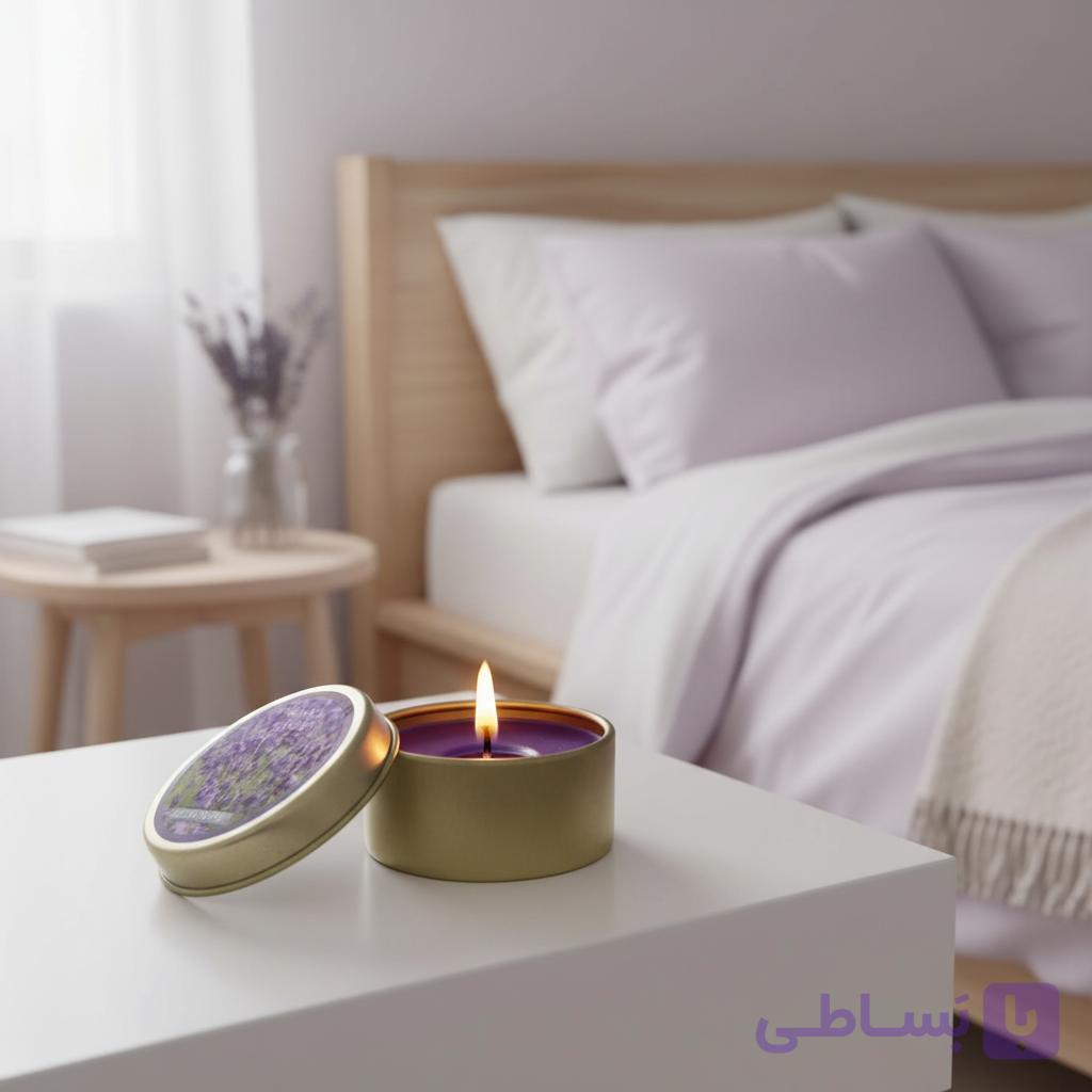 شمع معطر رونیکا مدل فلزی کوچک رایحه LAVENDER (لوندر)