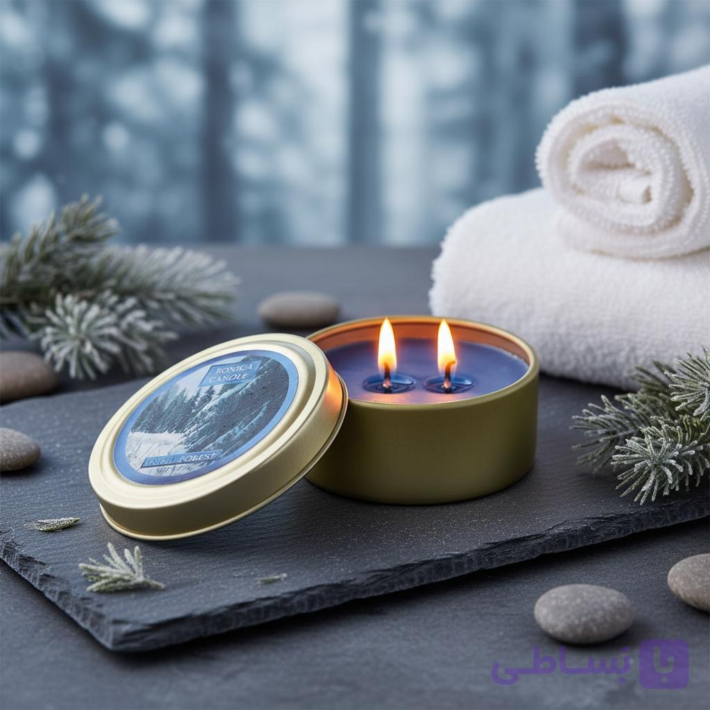شمع معطر رونیکا مدل فلزی کوچک رایحه FOREST (جنگل)