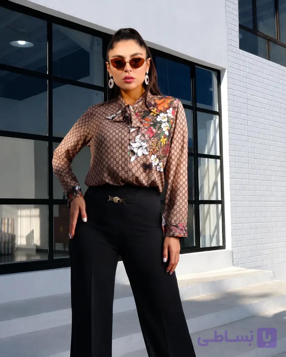 شومیز کرپ حریر گوچی Gucci — تصویر 1