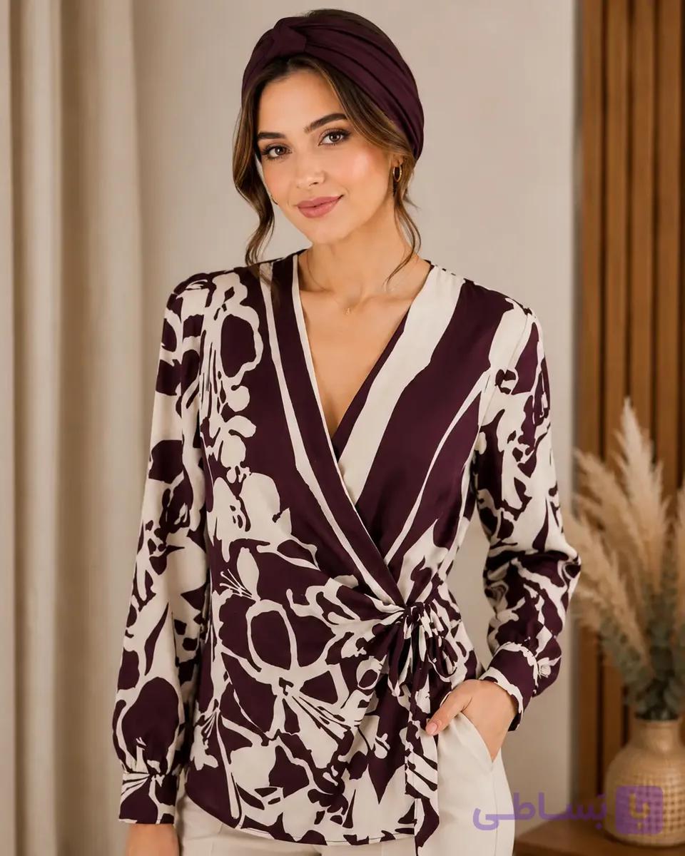 شومیز ابریشم ترک
