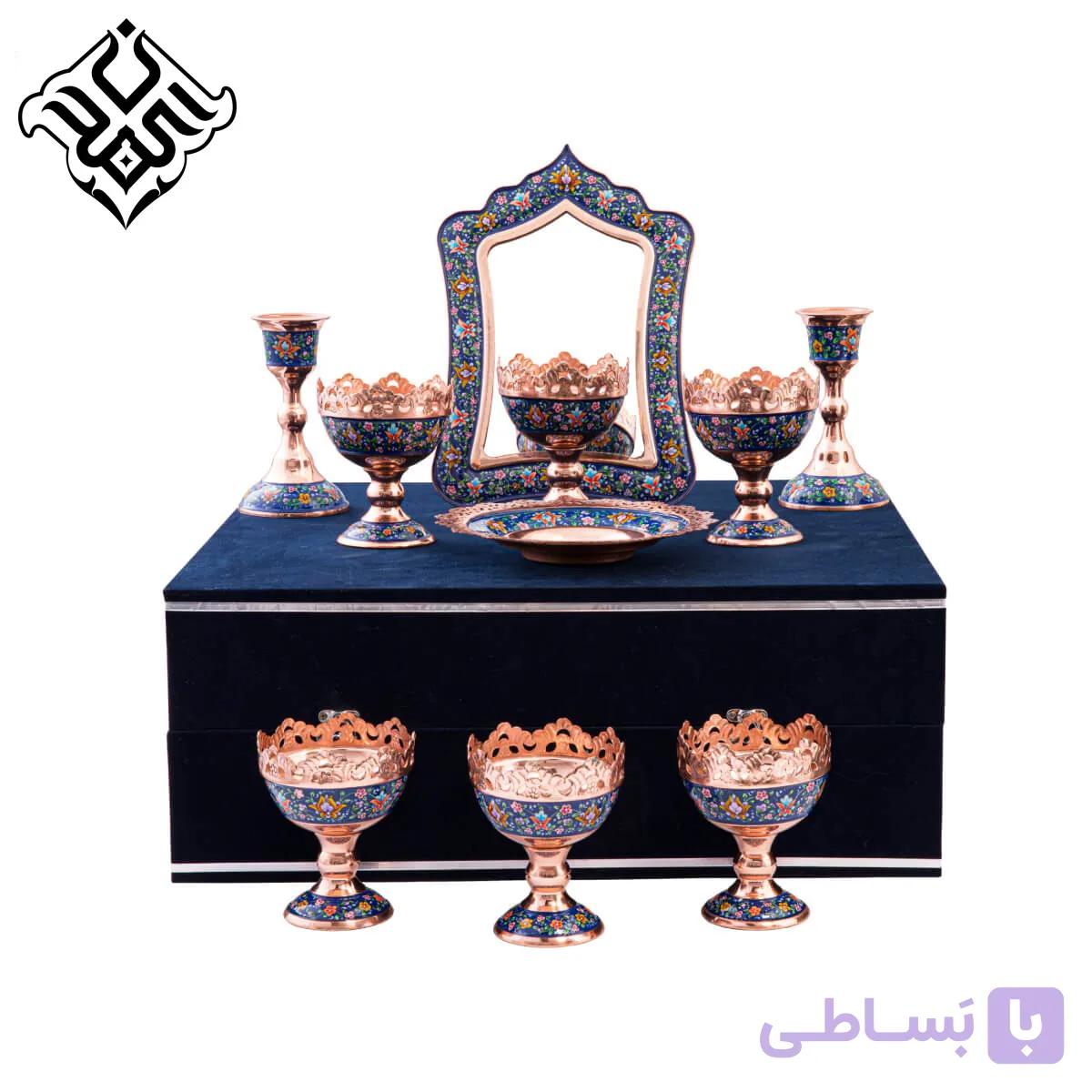 هدیه سازمانی نوروزی هفت سین مس و پرداز — تصویر 1